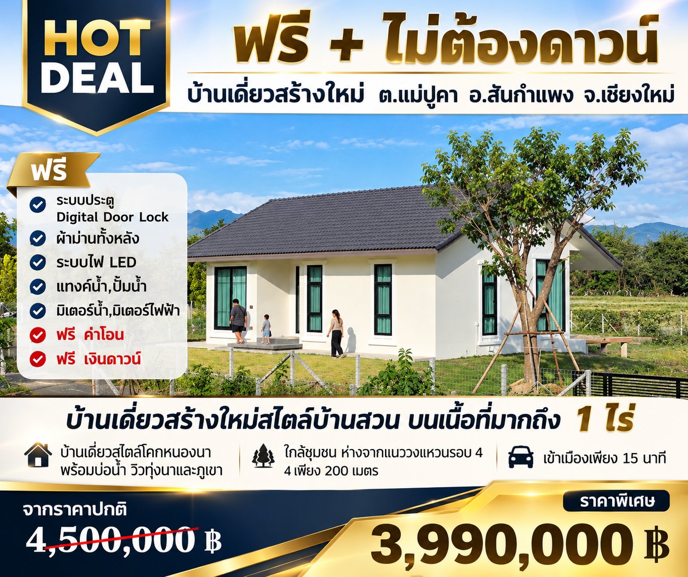 บ้านสวนแม่ปูคาโคกหนองนาที่ดิน1ไร่